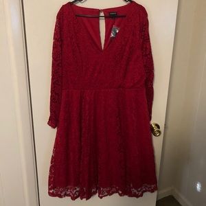 TORRID Red Lace Skater Dress